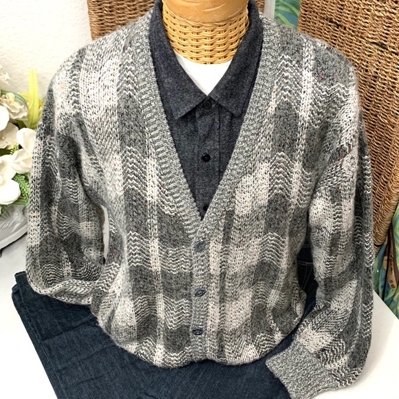 Progressive Apparel Clothing Company Other - “Progressive Apparel” gray chevron knit cardigan-L
